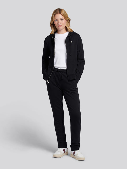 Womens Double Horsemen Roll Cuff Jogger in Black
