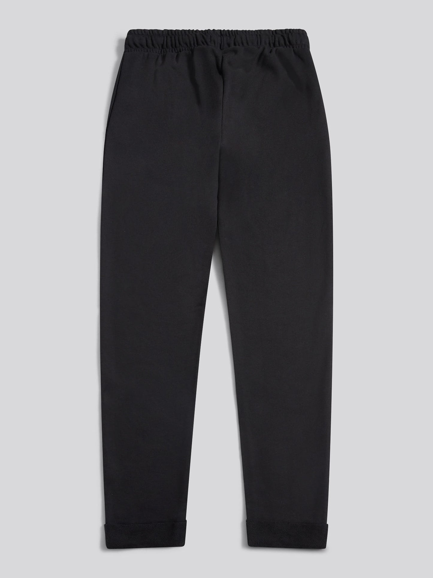 Womens Double Horsemen Roll Cuff Jogger in Black