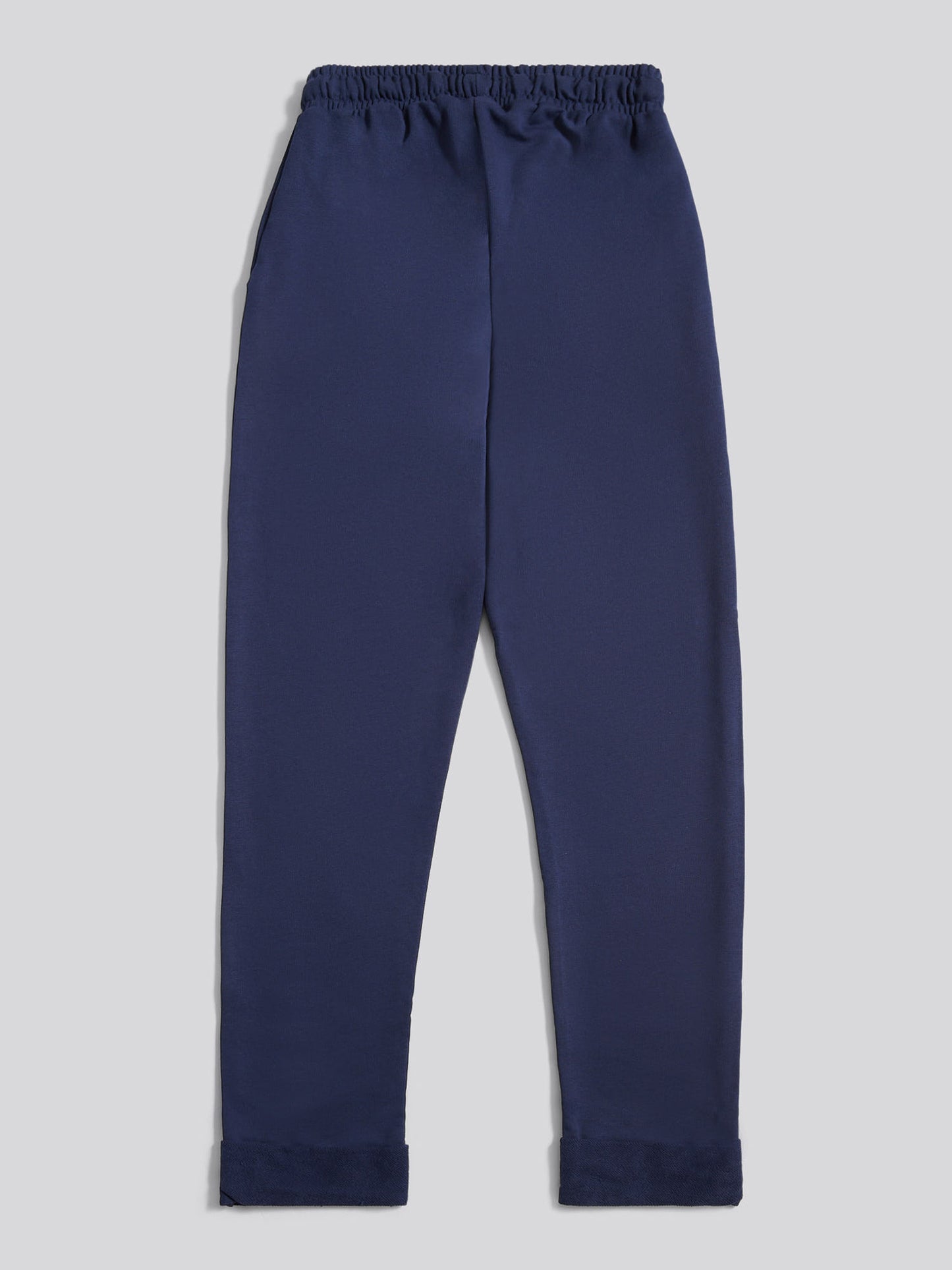 Womens Double Horsemen Roll Cuff Jogger in Navy Iris