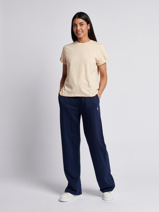Womens Double Horsemen Wide Leg Jogger in Navy Iris