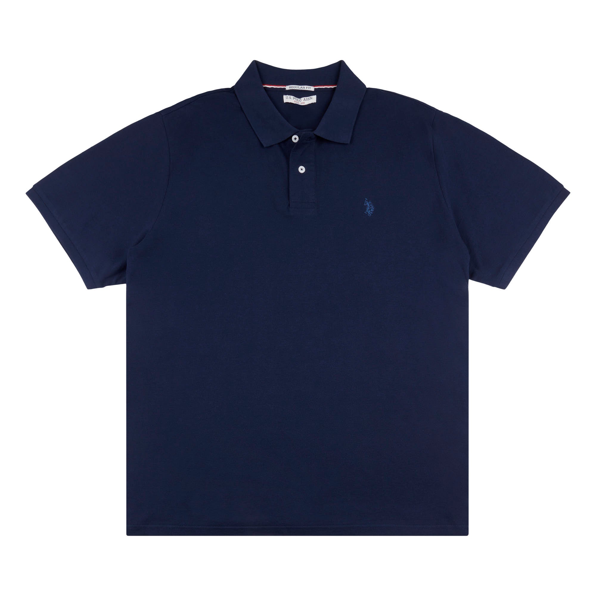 Mens Big & Tall Core Pique Polo Shirt in Navy Blue