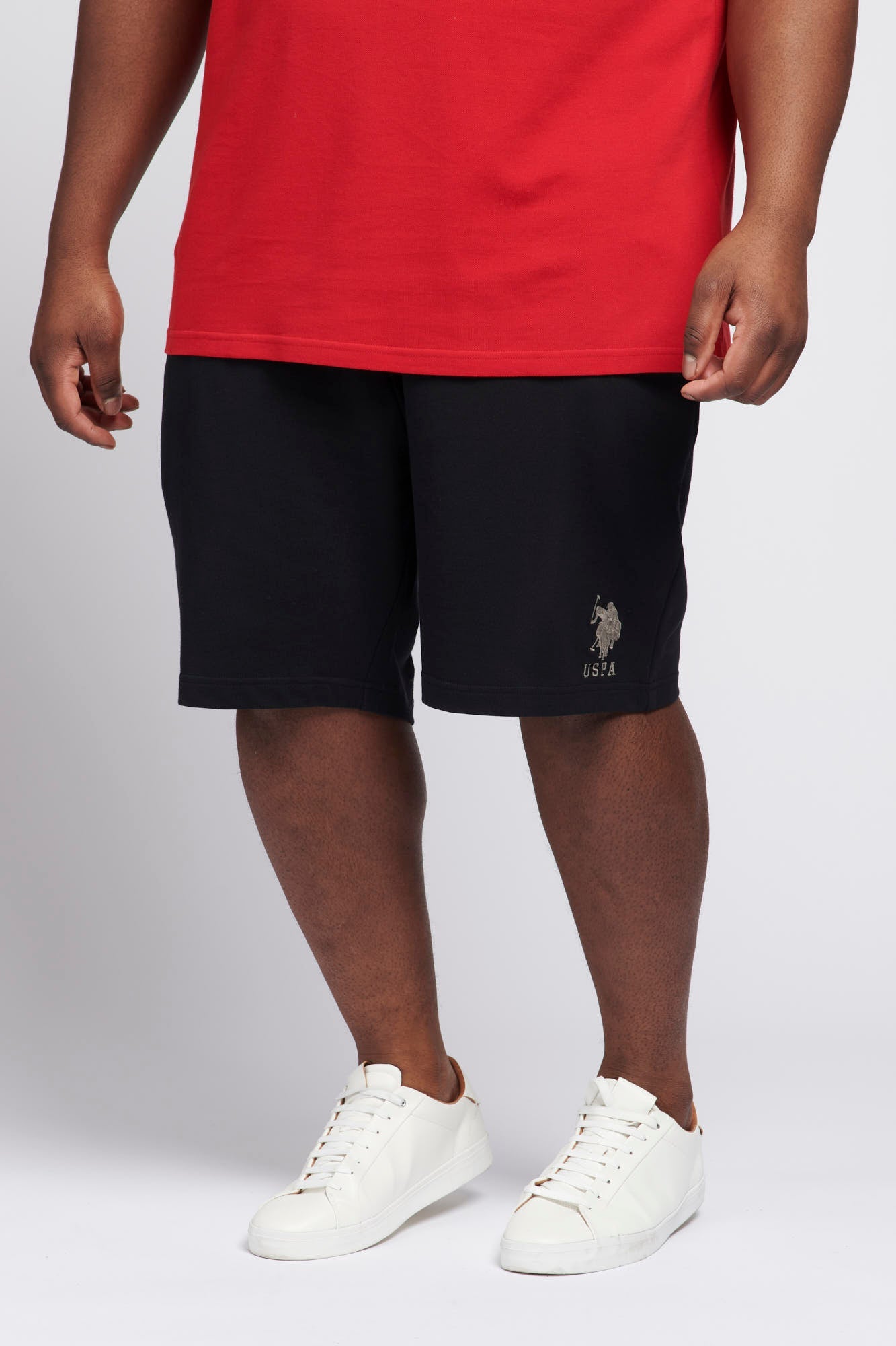 U.S. Polo Assn. Mens Big & Tall Player 3 Sweat Shorts in Black