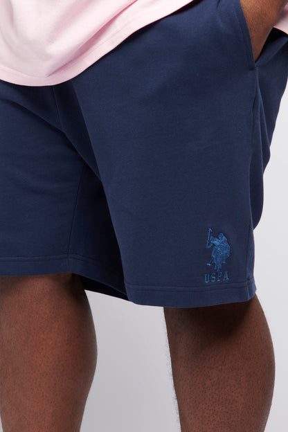 Mens Big & Tall Player 3 Sweat Shorts in Navy Blue