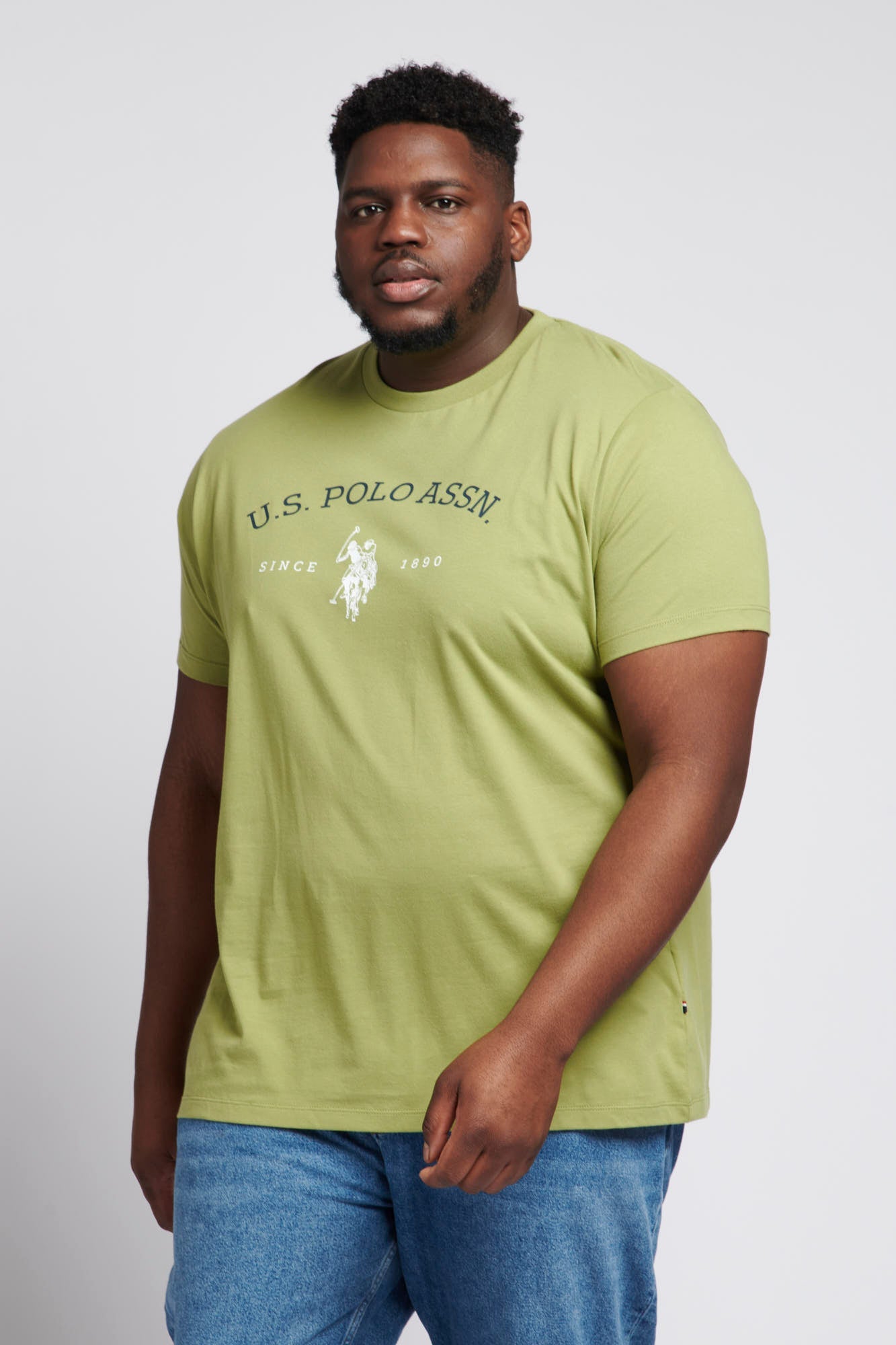 U.S. Polo Assn. Mens Big & Tall USPA Graphic T-Shirt in Mosstone