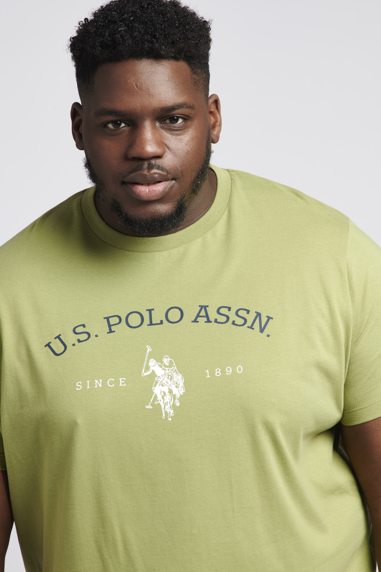 Mens Big & Tall USPA Graphic T-Shirt in Mosstone