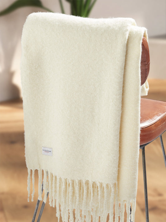 Premium Super Soft Hanging Throw in Light Gray