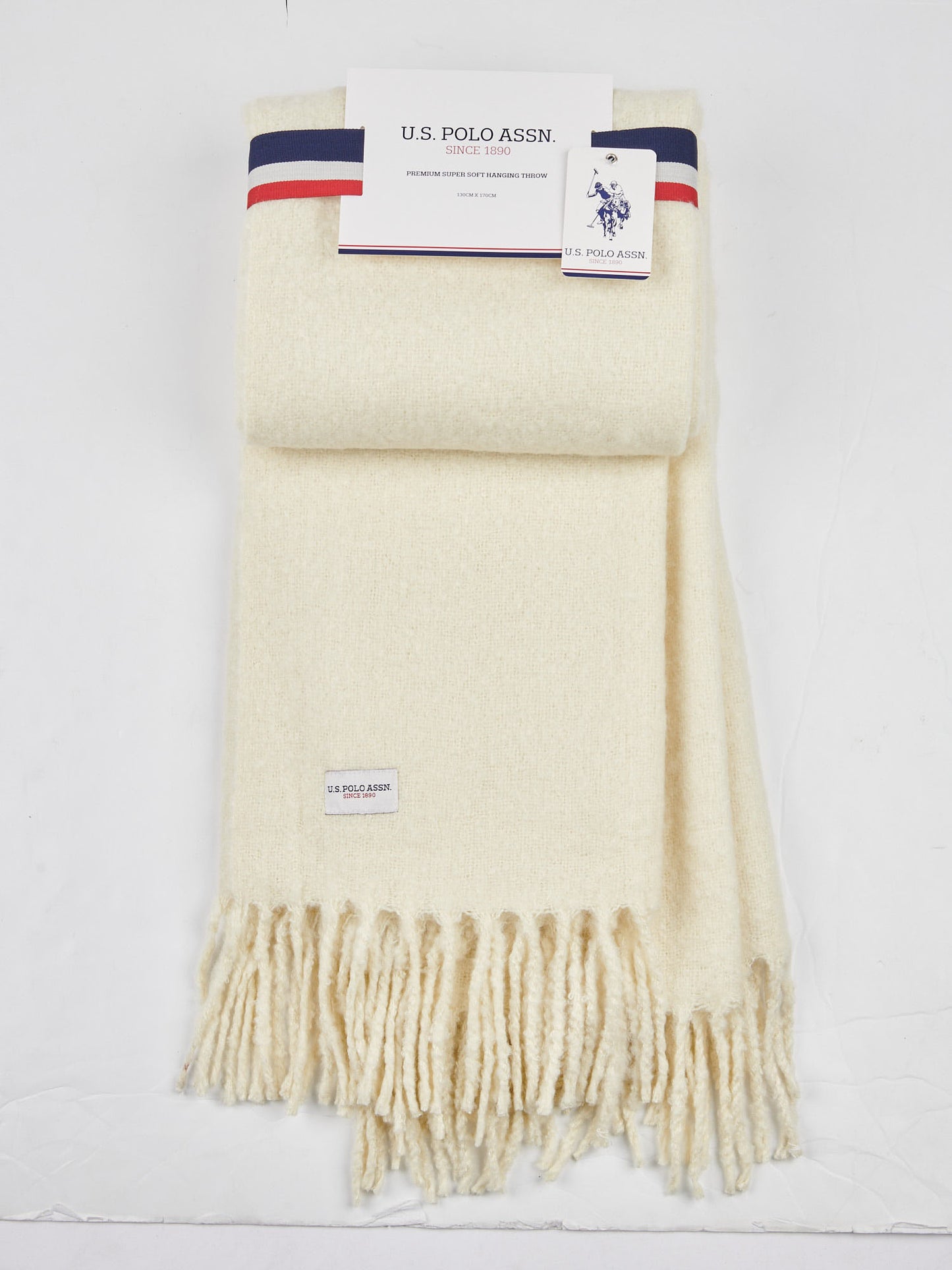 Premium Super Soft Hanging Throw in Light Gray