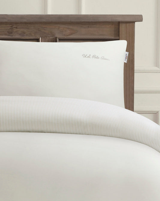 Pure Cotton Chambray Duvet Set in Oatmeal