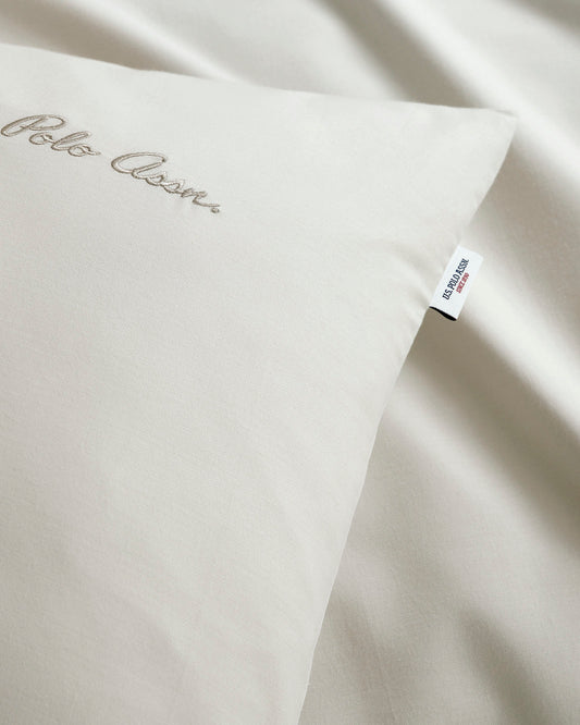 Pure Cotton Chambray Duvet Set in Oatmeal