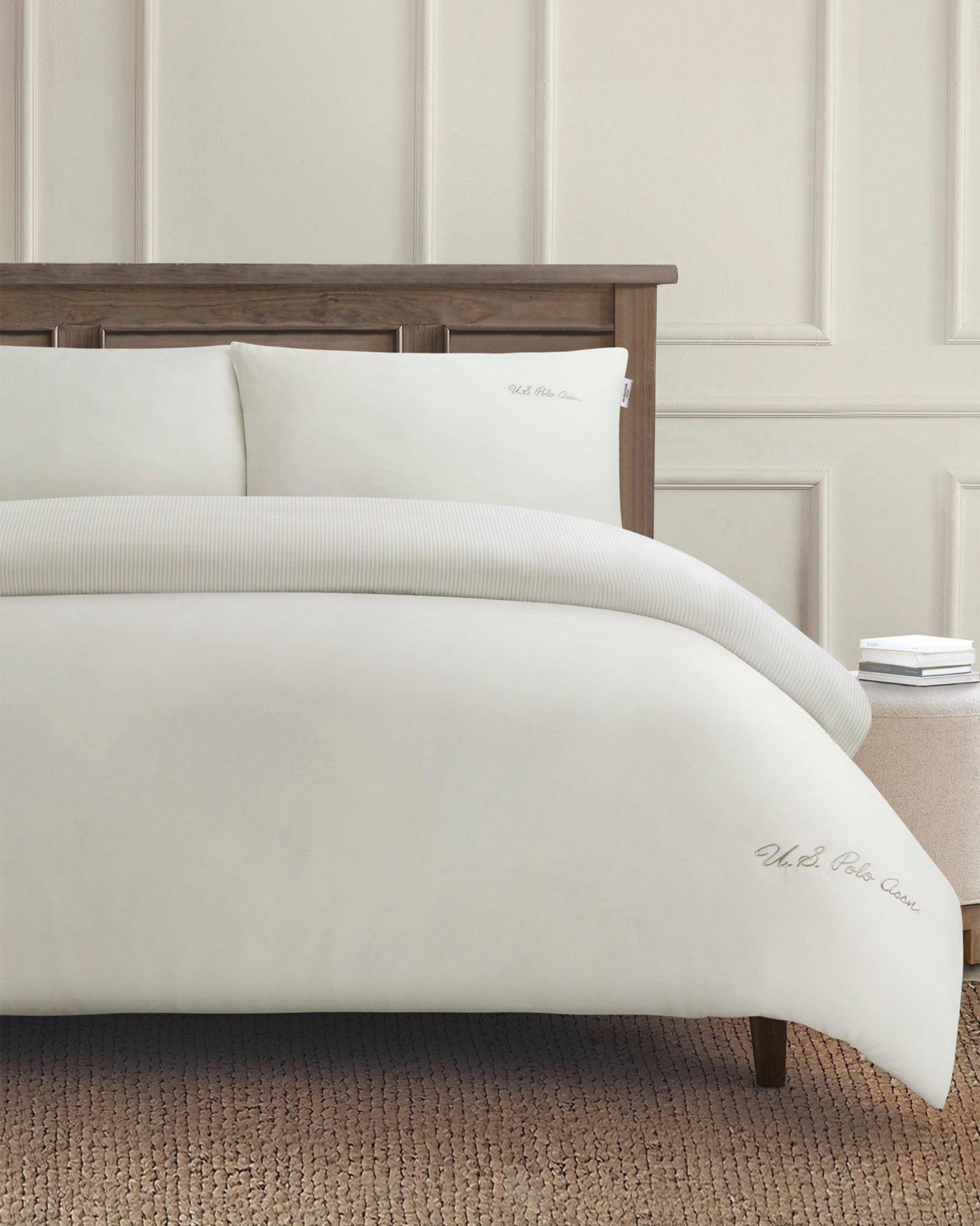 Pure Cotton Chambray Duvet Set in Oatmeal