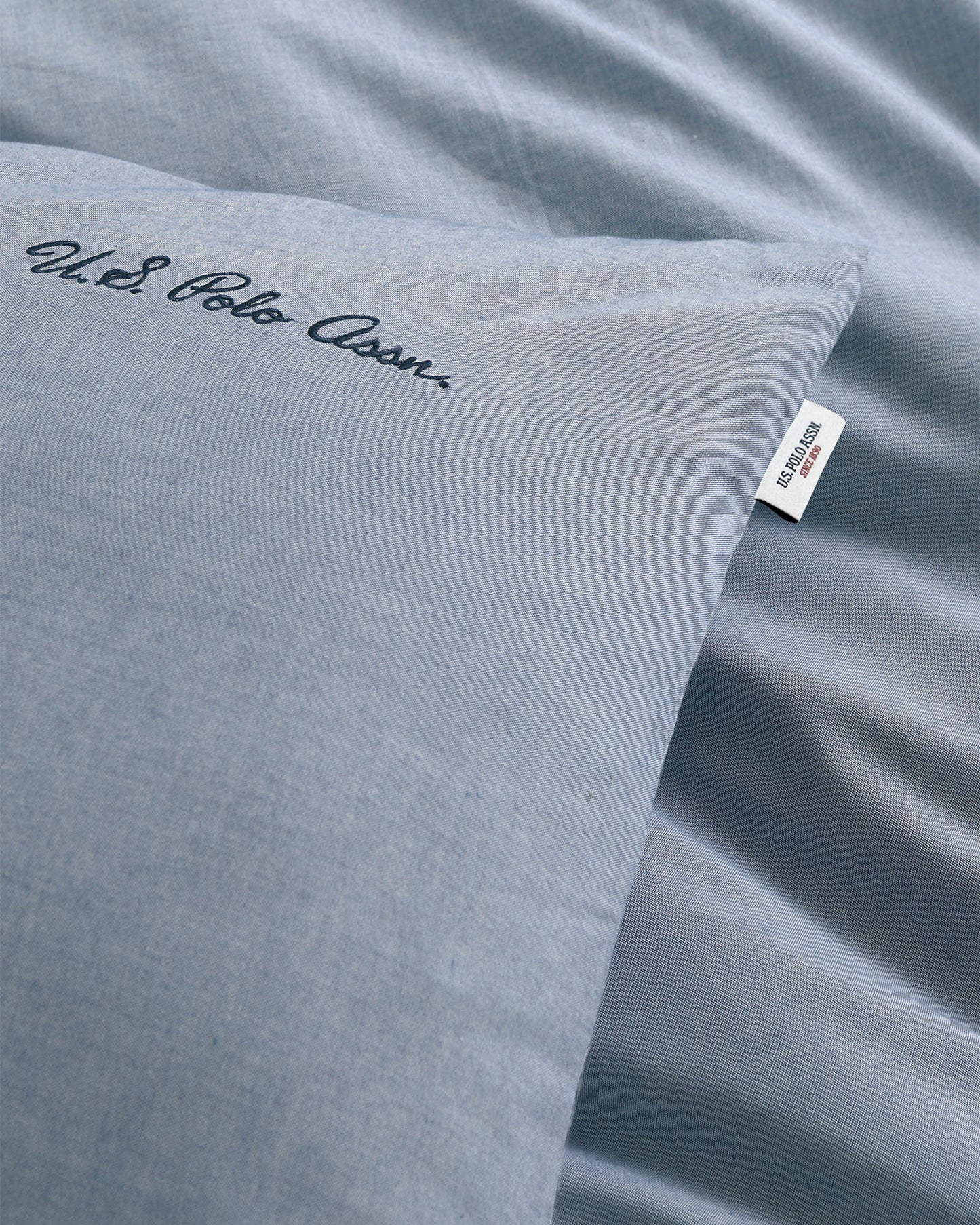 Pure Cotton Chambray Duvet Set in True Navy