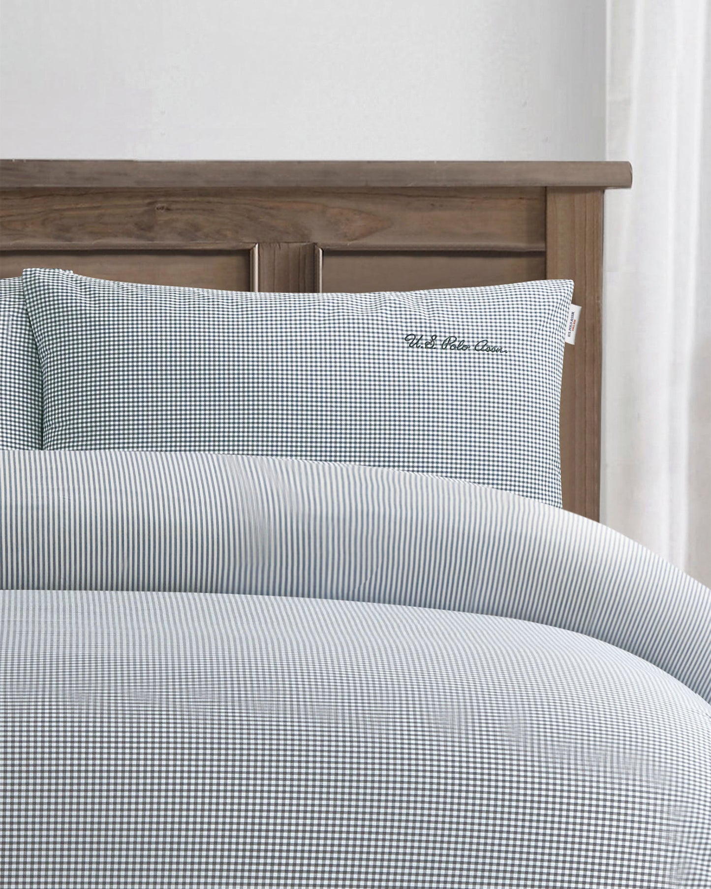 Pure Cotton Check Duvet Set in Tornado