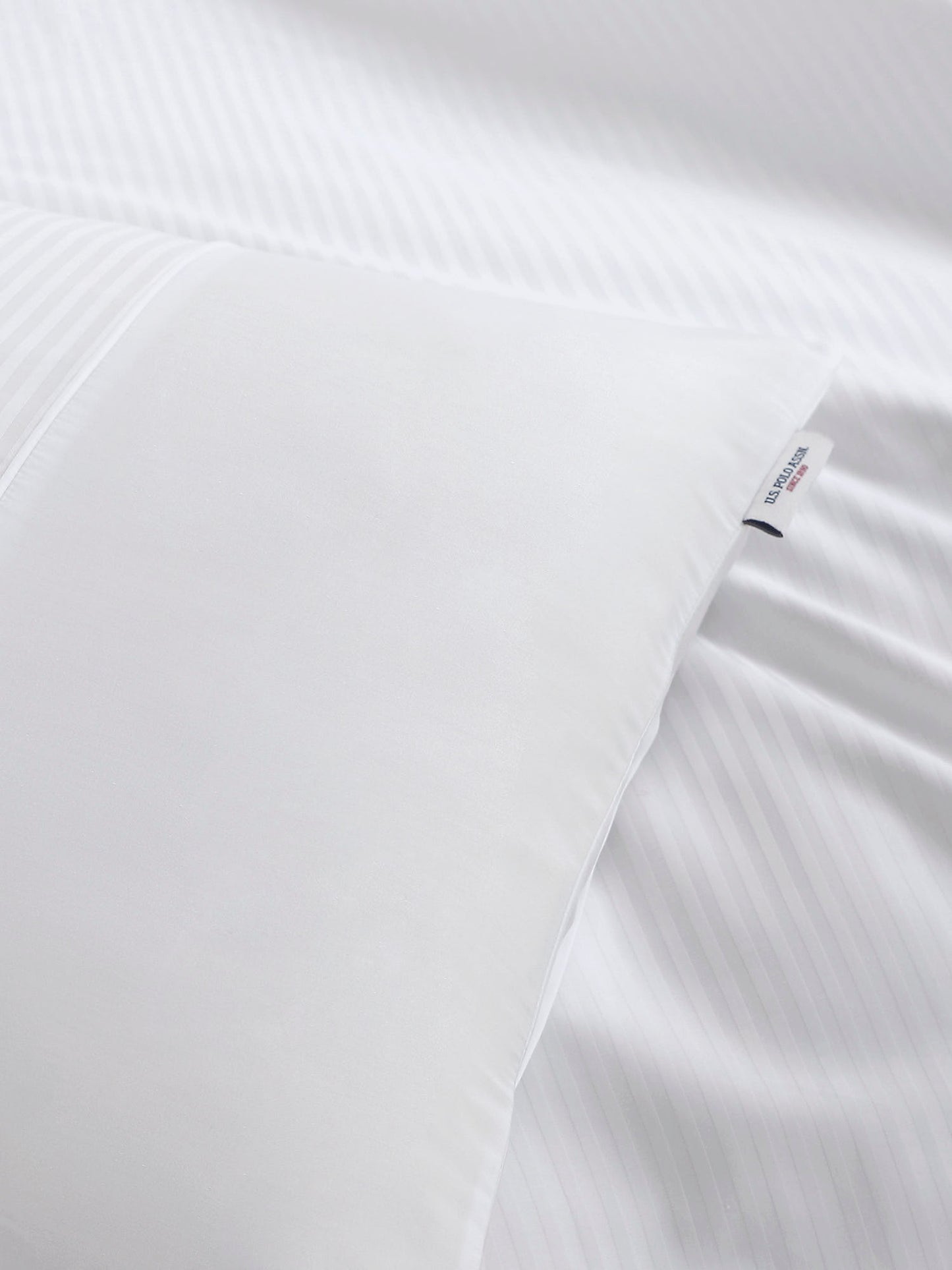 Pure Cotton Dobby Stripe Duvet Set in Bright White