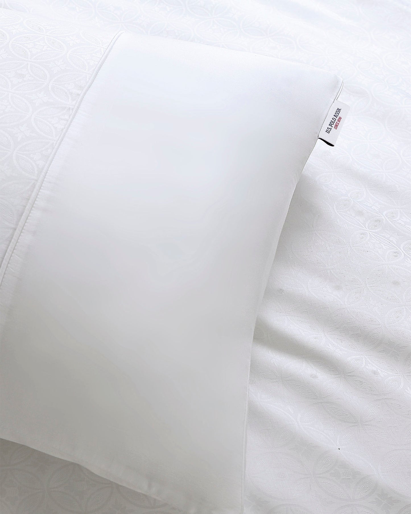 Pure Cotton Jacquard Duvet Set in Bright White
