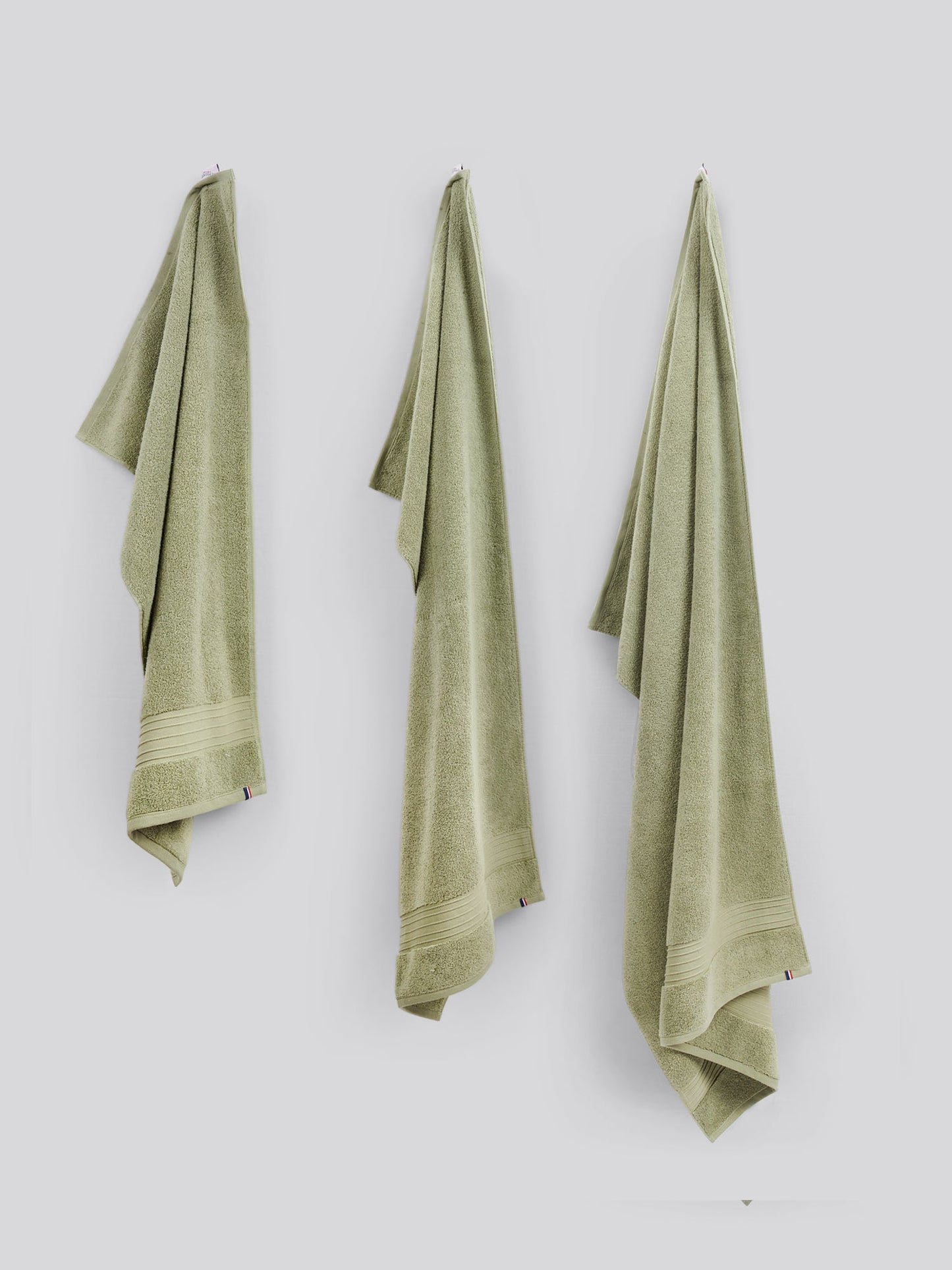 Pure Cotton Zero Twist Towel in Mineral Green