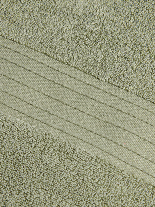 Pure Cotton Zero Twist Towel in Mineral Green