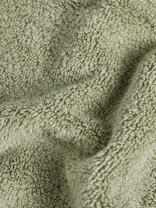 Pure Cotton Zero Twist Towel in Mineral Green