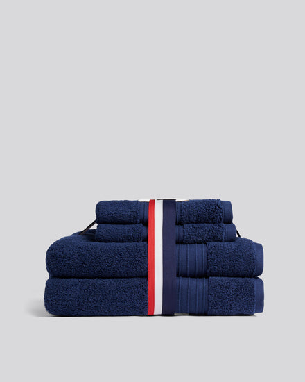 Pure Cotton Zero Twist Towel Navy Iris