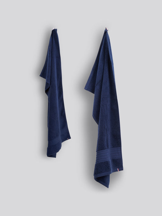 Pure Cotton Zero Twist Towel Navy Iris