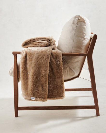 Premium Fleece Throw Camel