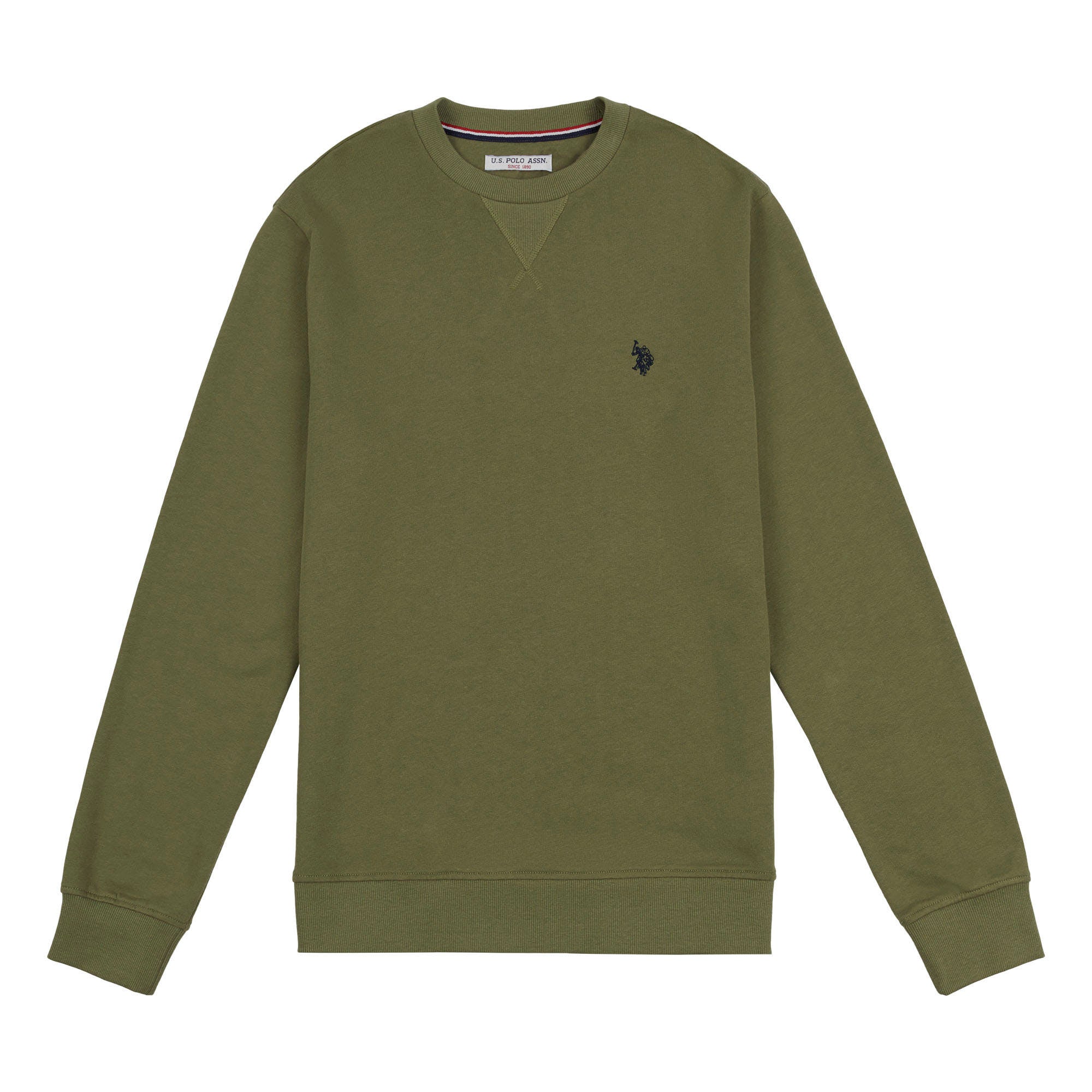 Mens Crew Neck Sweatshirt in Deep Lichen Green