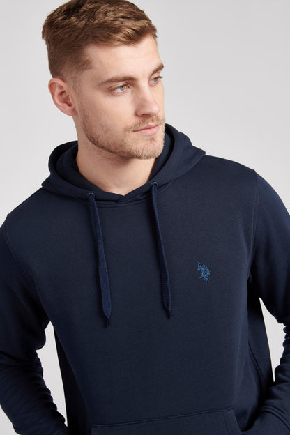 Mens Classic Fleece Hoodie in Navy Blue