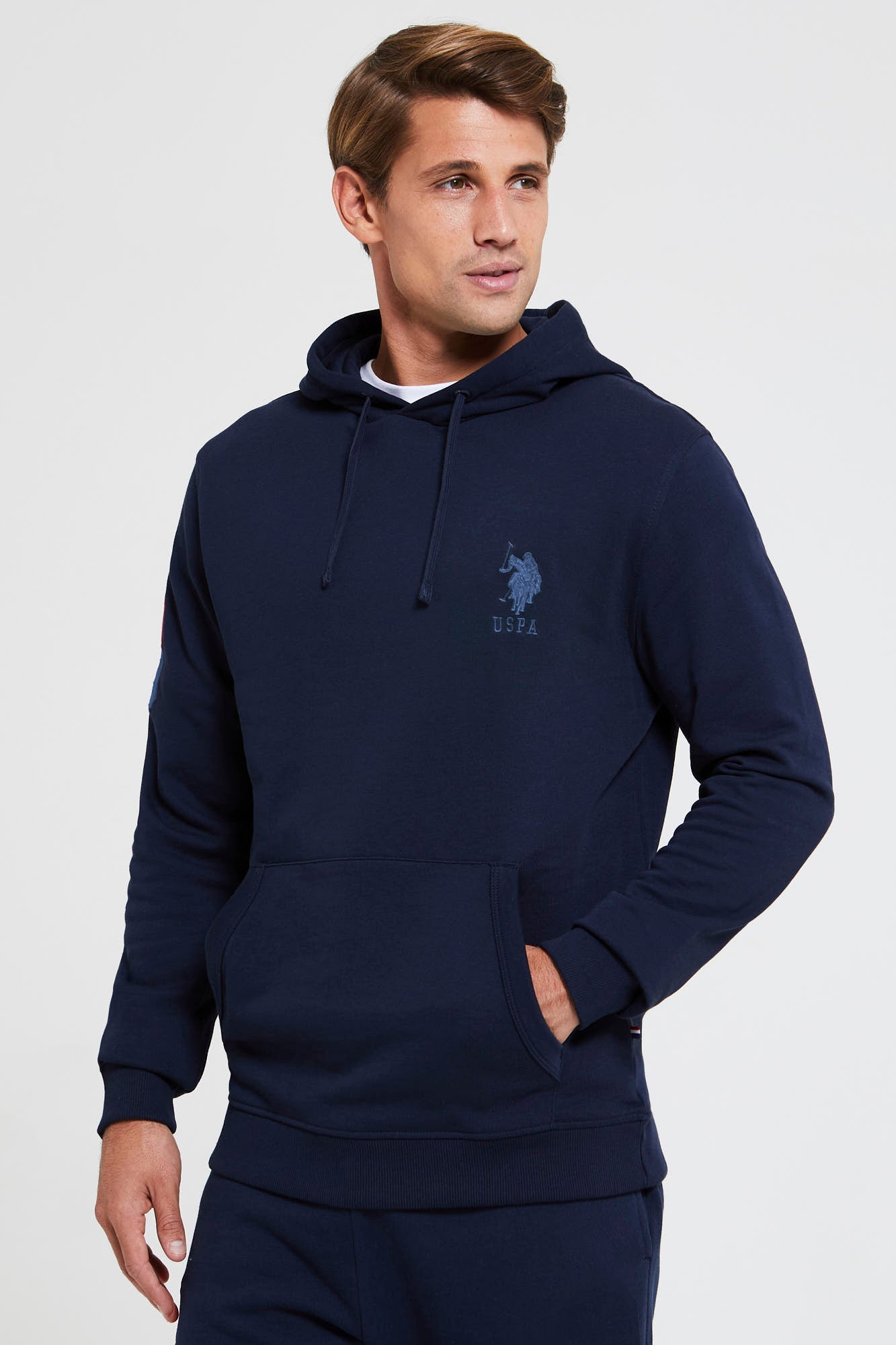 U.S. Polo Assn. Mens Player 3 Hoodie in Navy Blue