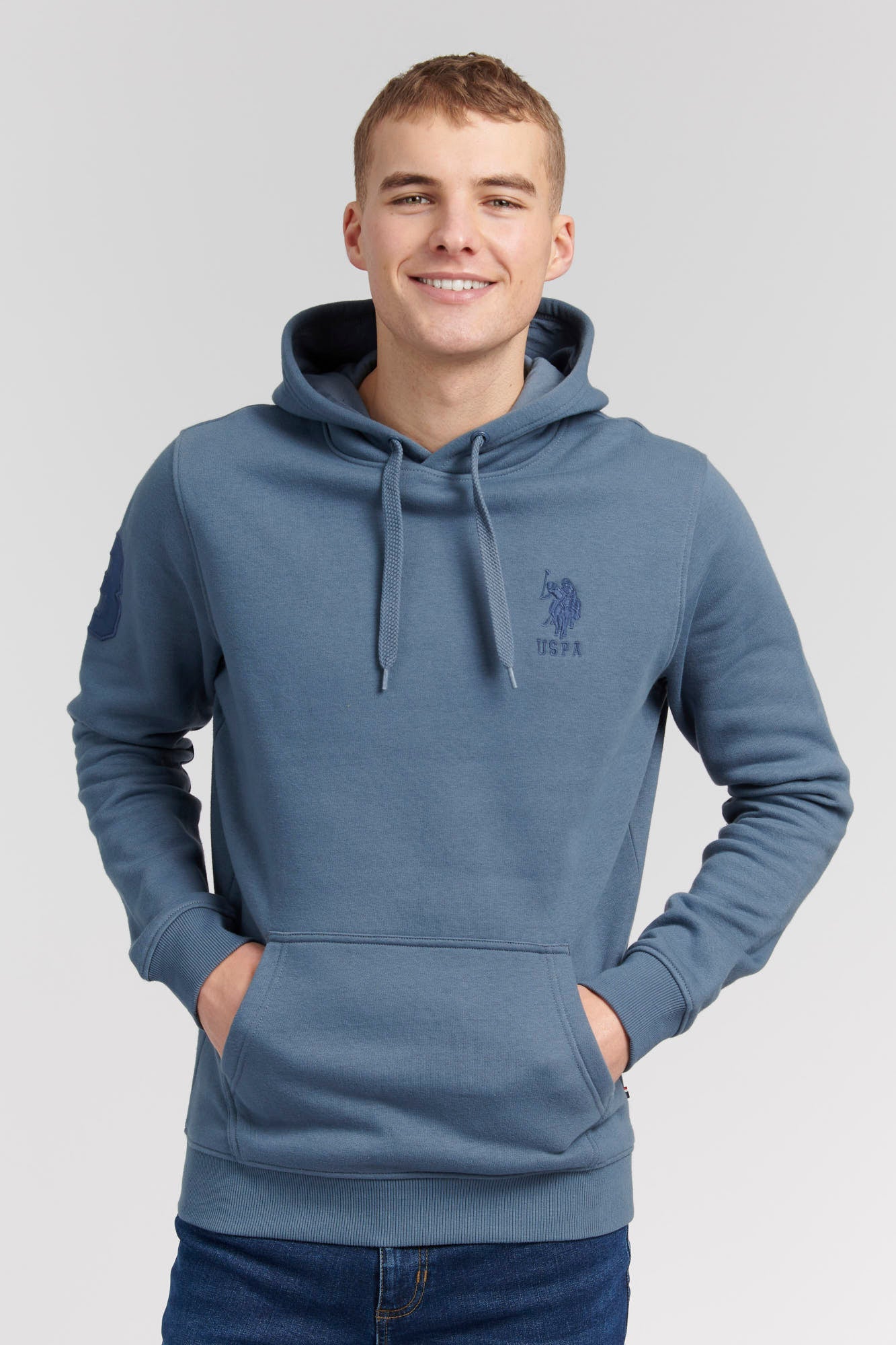 U.S. Polo Assn. Mens Player 3 Hoodie in China Blue