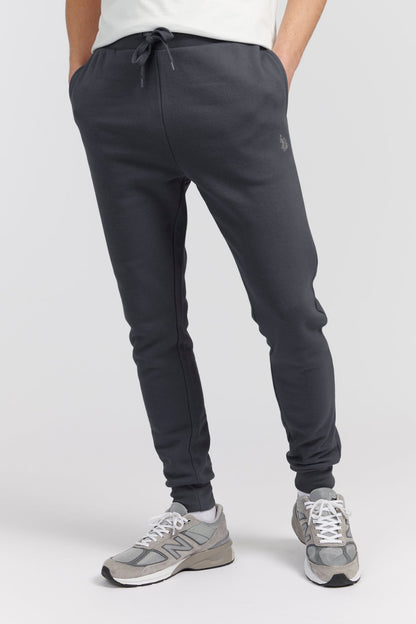 U.S. Polo Assn. Mens Fleece Joggers in Ebony