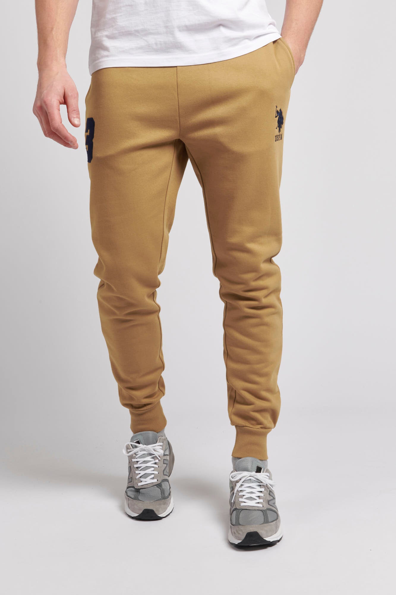 U.S. Polo Assn. Mens Player 3 Joggers in Tigers Eye