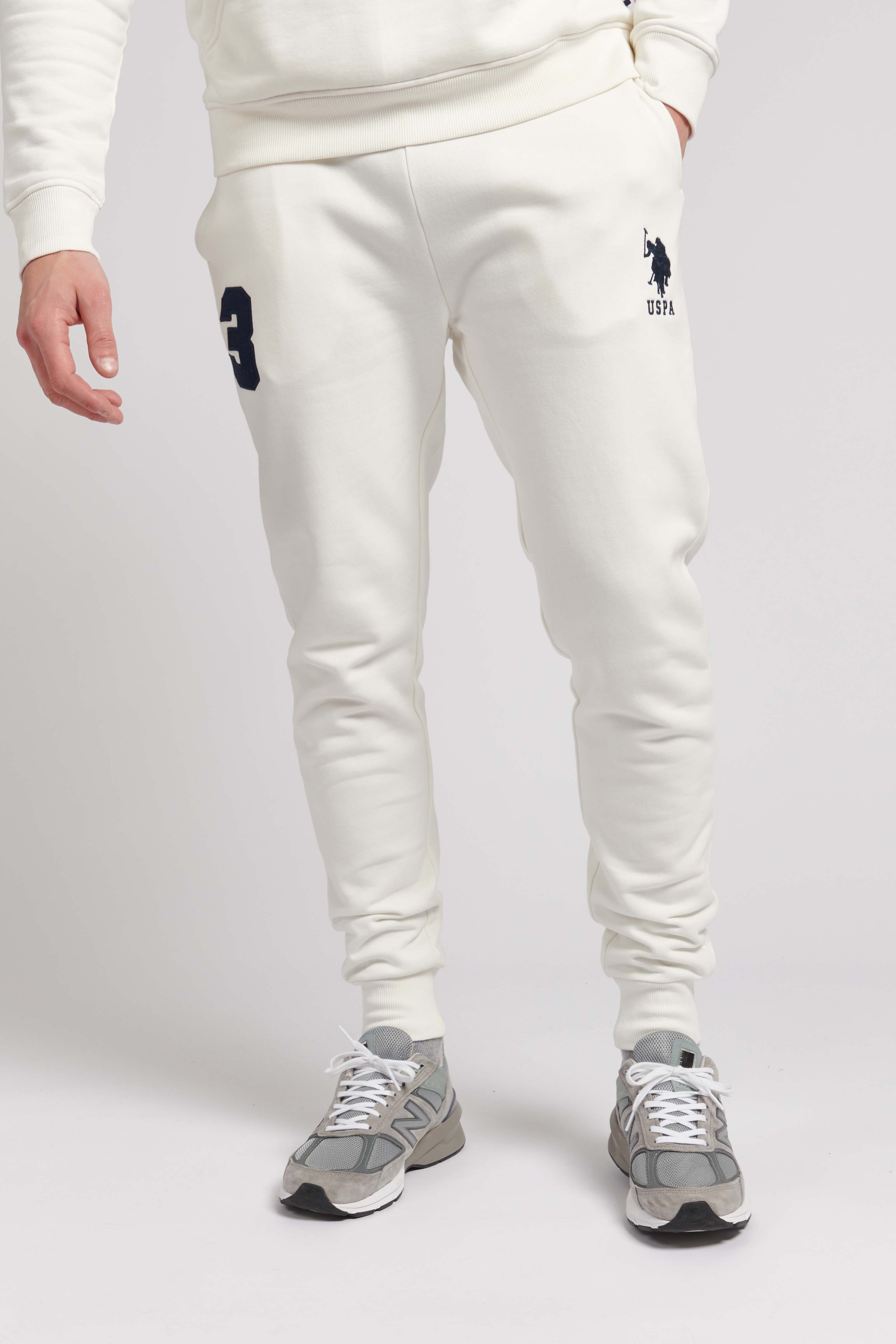 U.S. Polo Assn. Mens Player 3 Joggers in Marshmallow