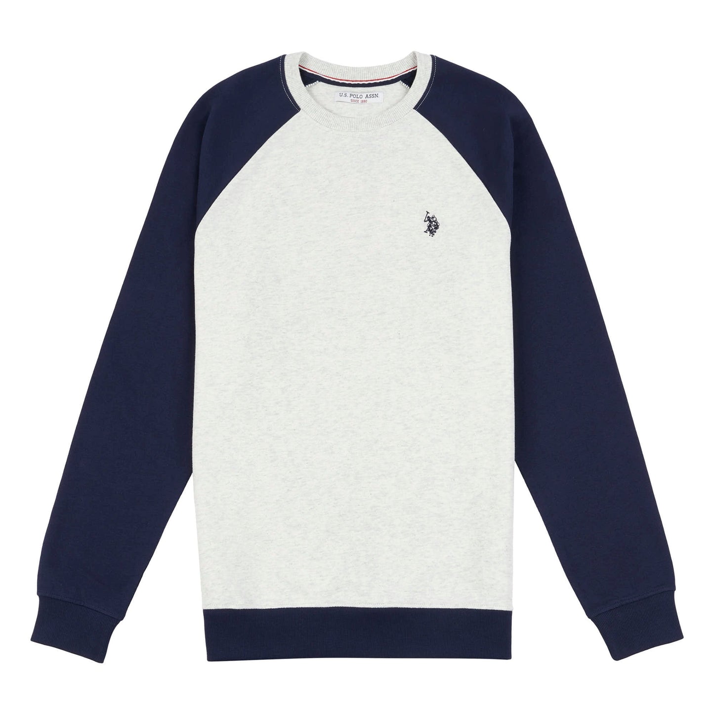 Mens Colour Block Sweatshirt in Navy Blue