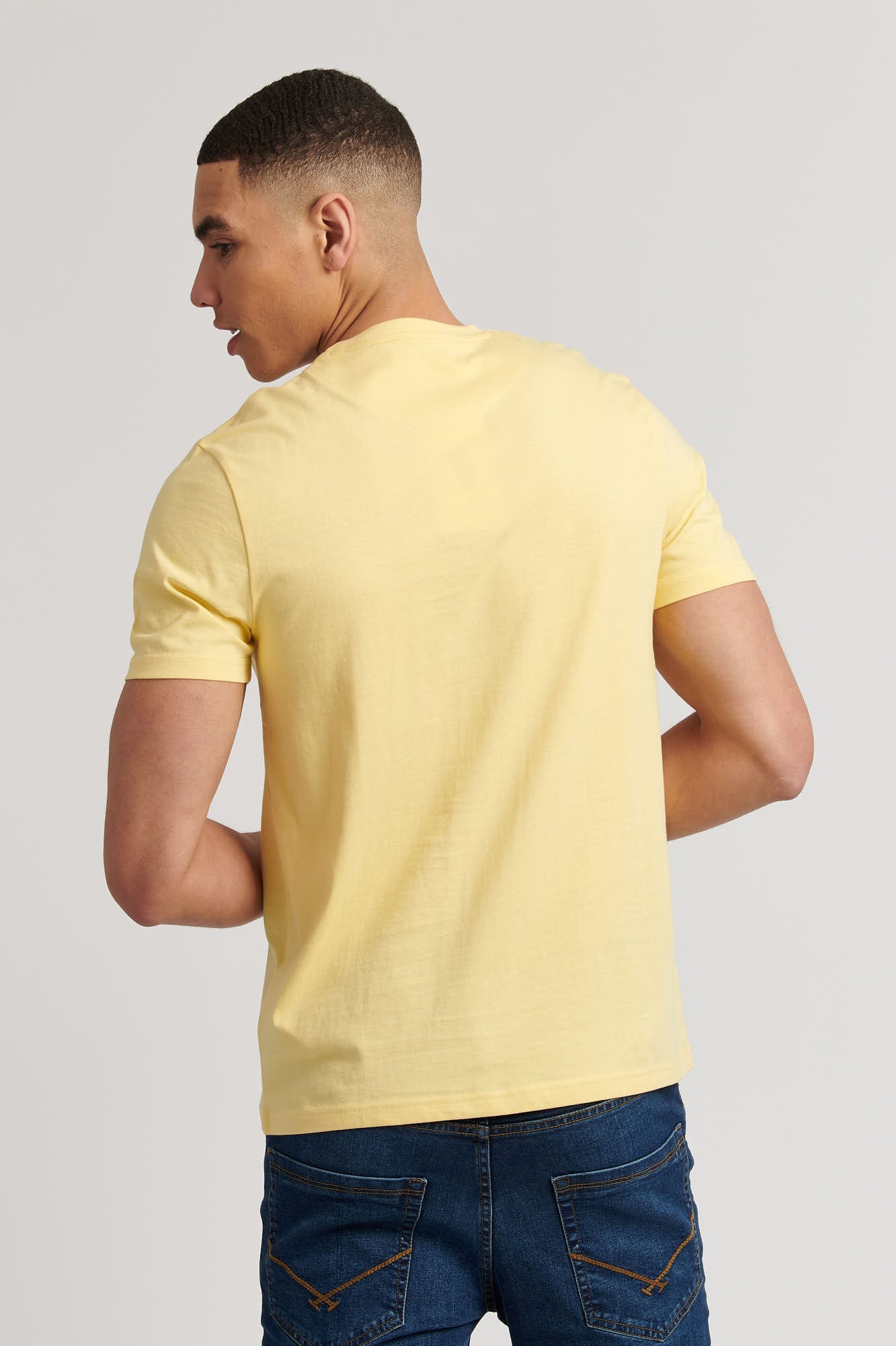 Mens Stacked Heritage T-Shirt in Popcorn