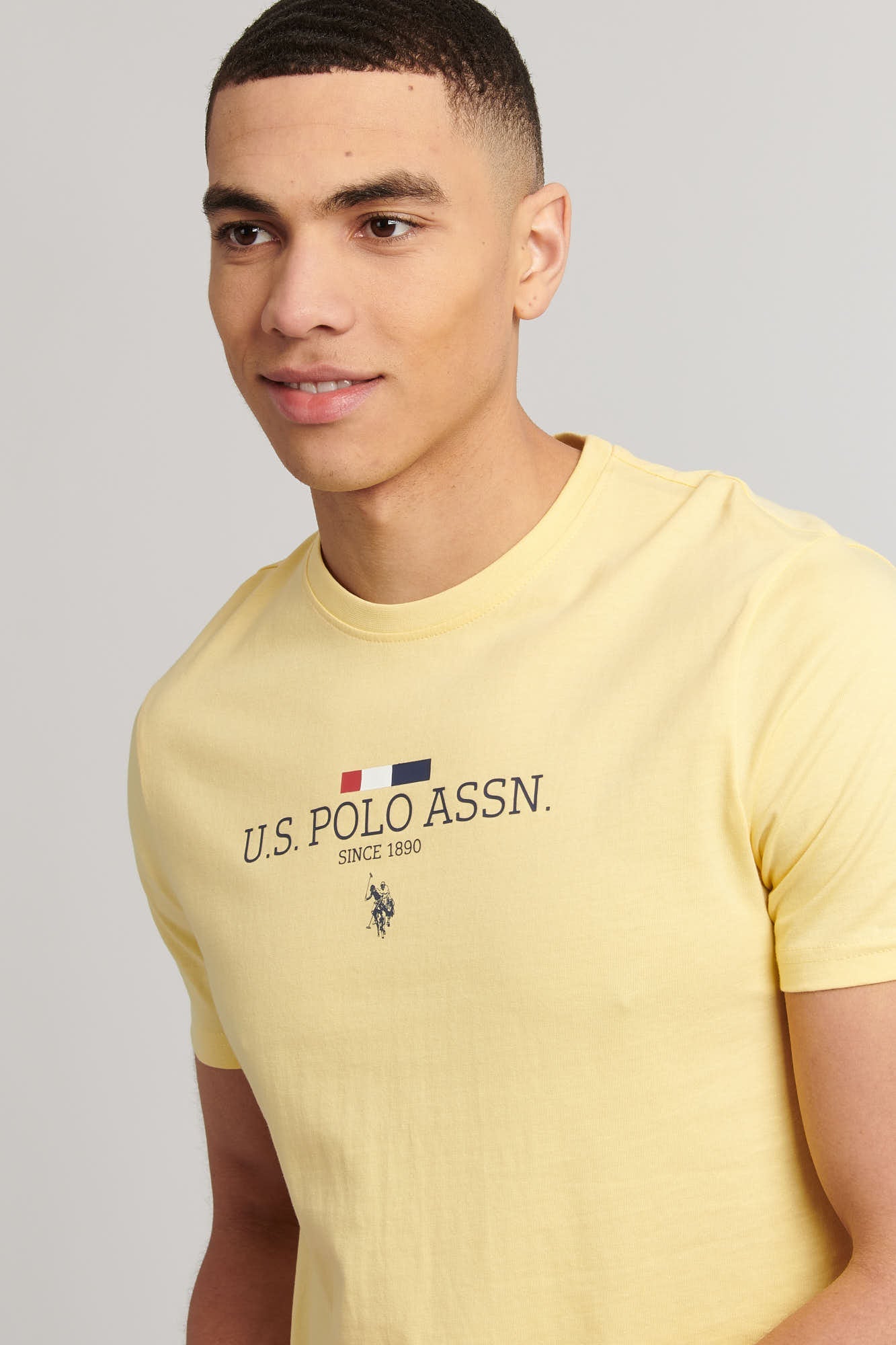 Mens Stacked Heritage T-Shirt in Popcorn