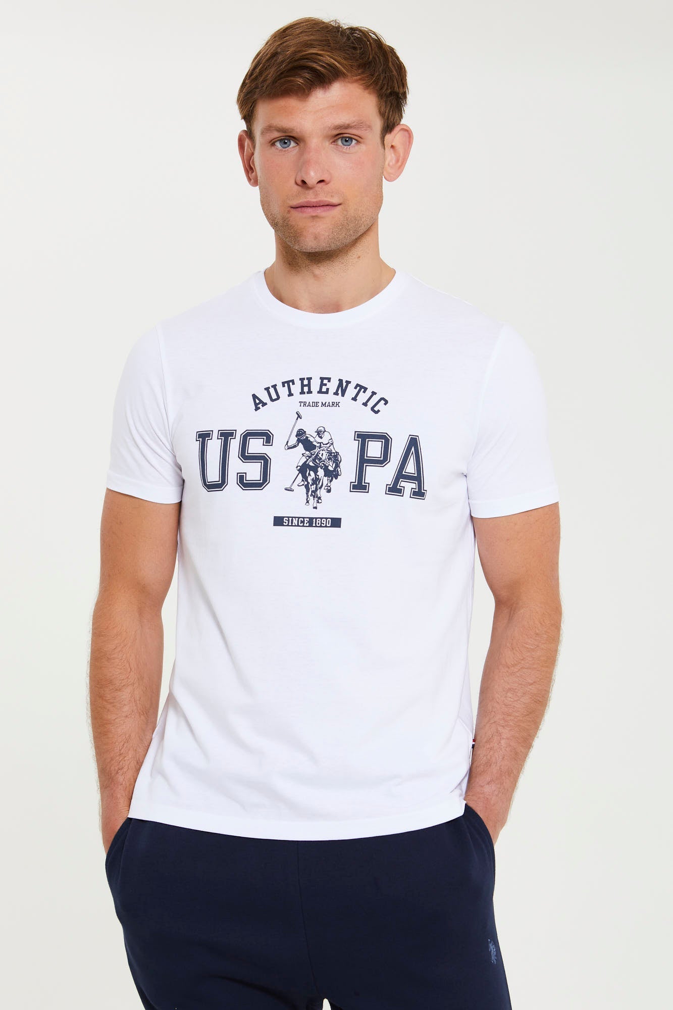 U.S. Polo Assn. Mens Authentic USPA Graphic T-Shirt in Bright White