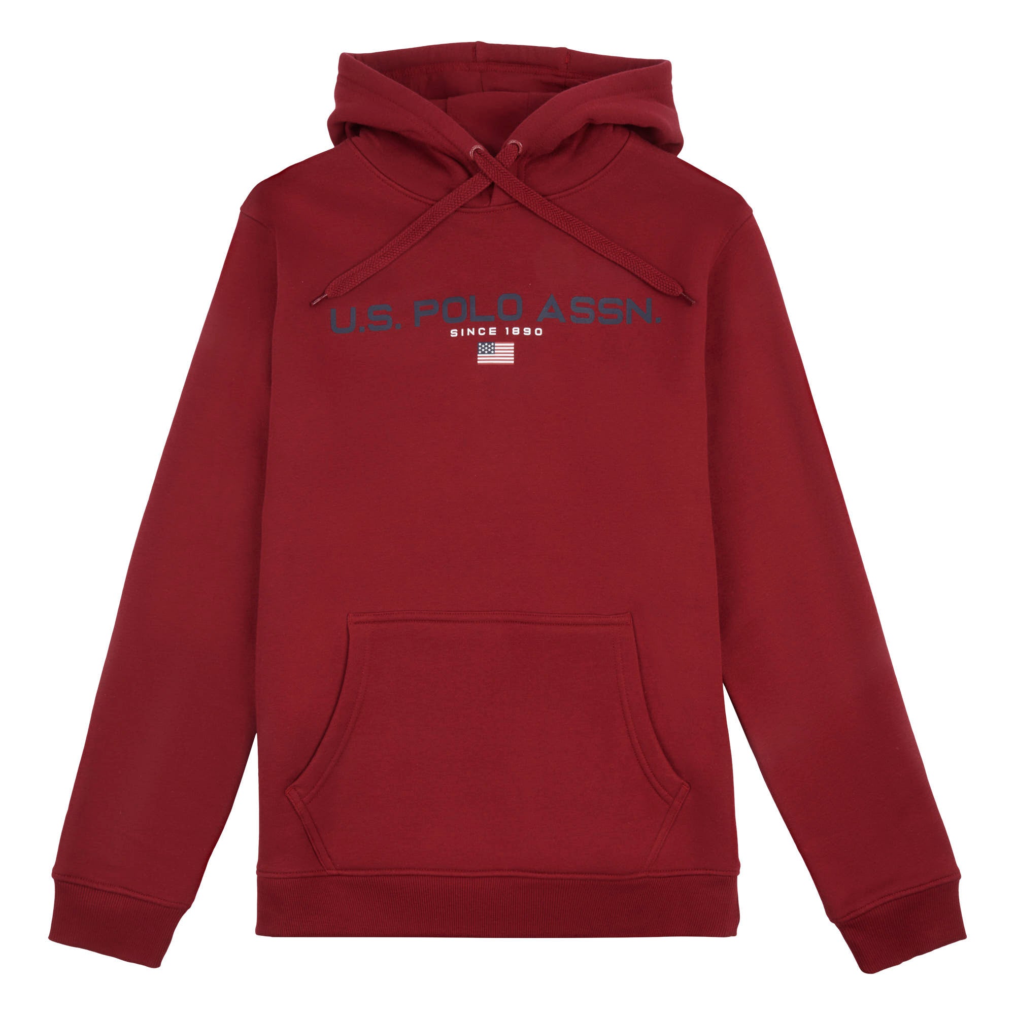 Mens Block Flag Graphic Hoodie in Biking Red