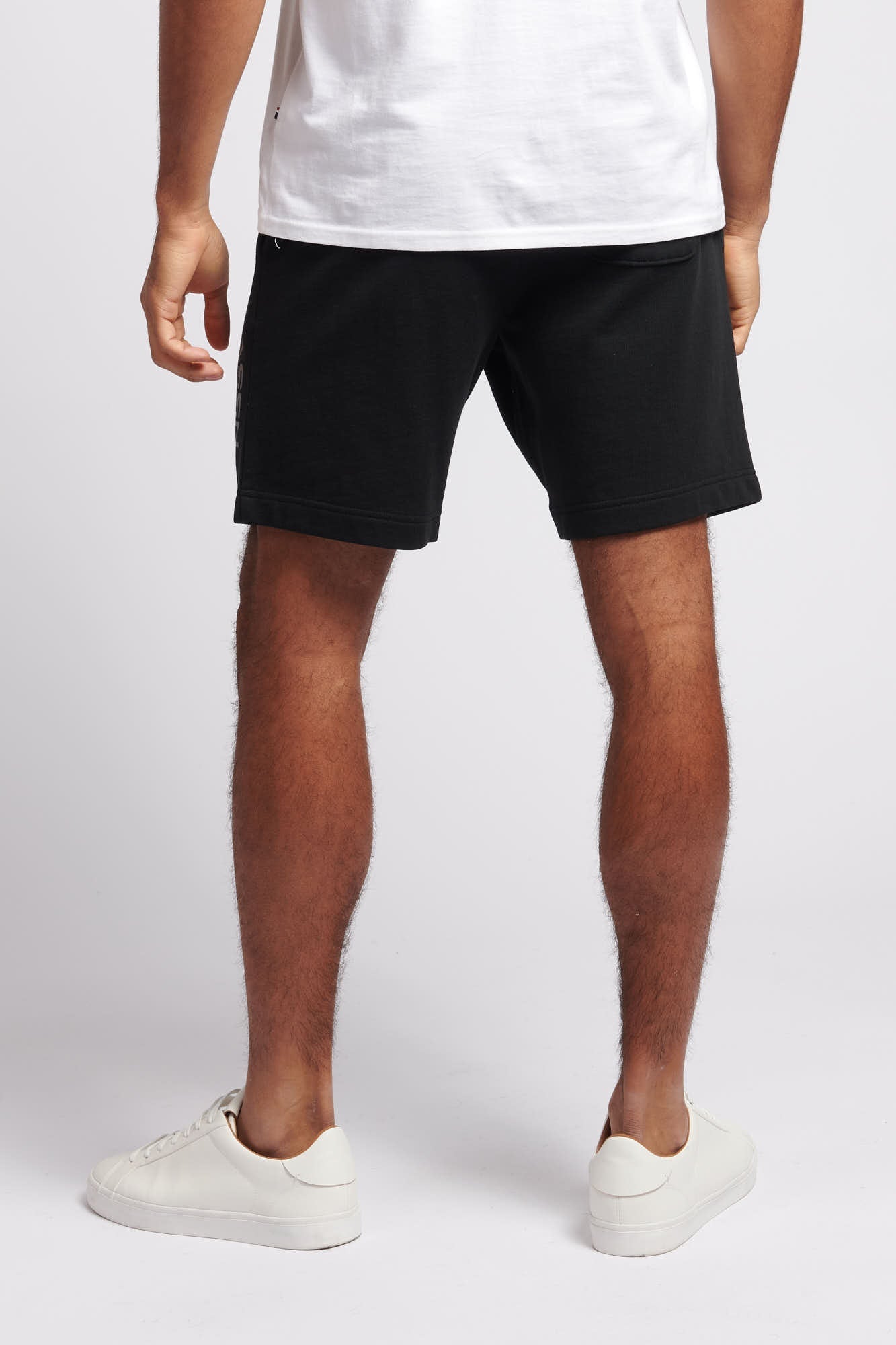 Mens Block Flag Graphic Shorts in Black