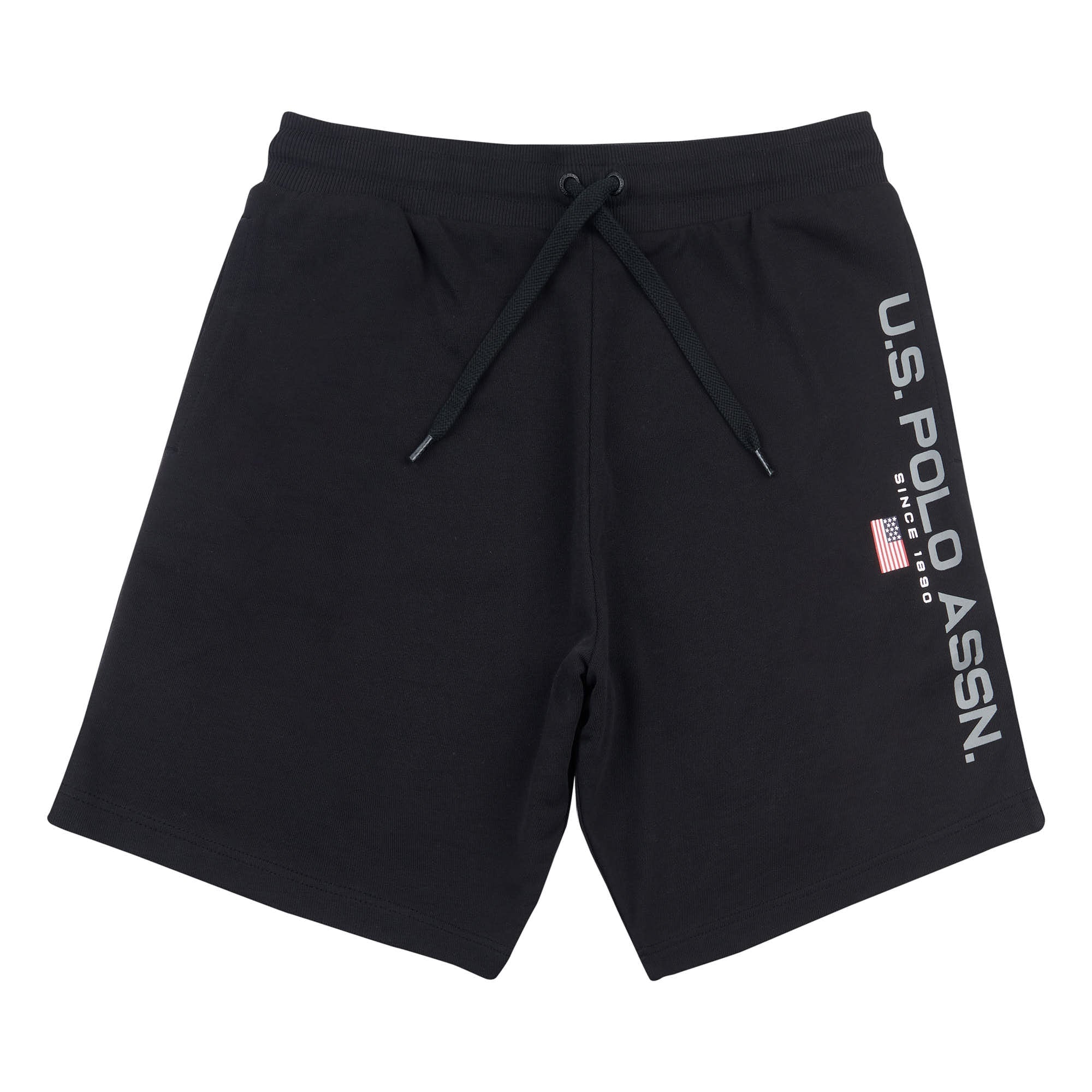 Mens Block Flag Graphic Shorts in Black