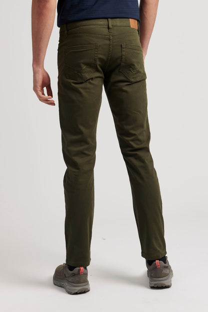 Mens Woven Trousers in Army Green