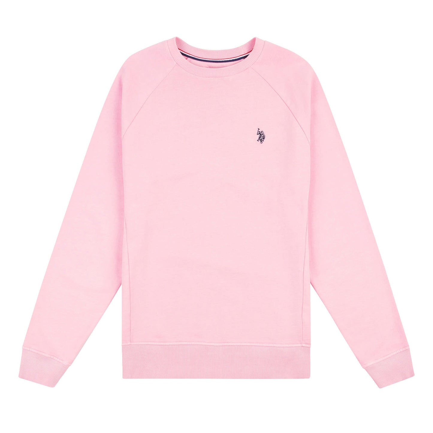 Mens Raglan Crew Neck Sweatshirt in Orchid Pink