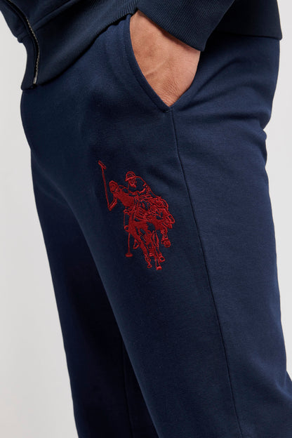 Mens Large Logo Joggers in Navy Blue