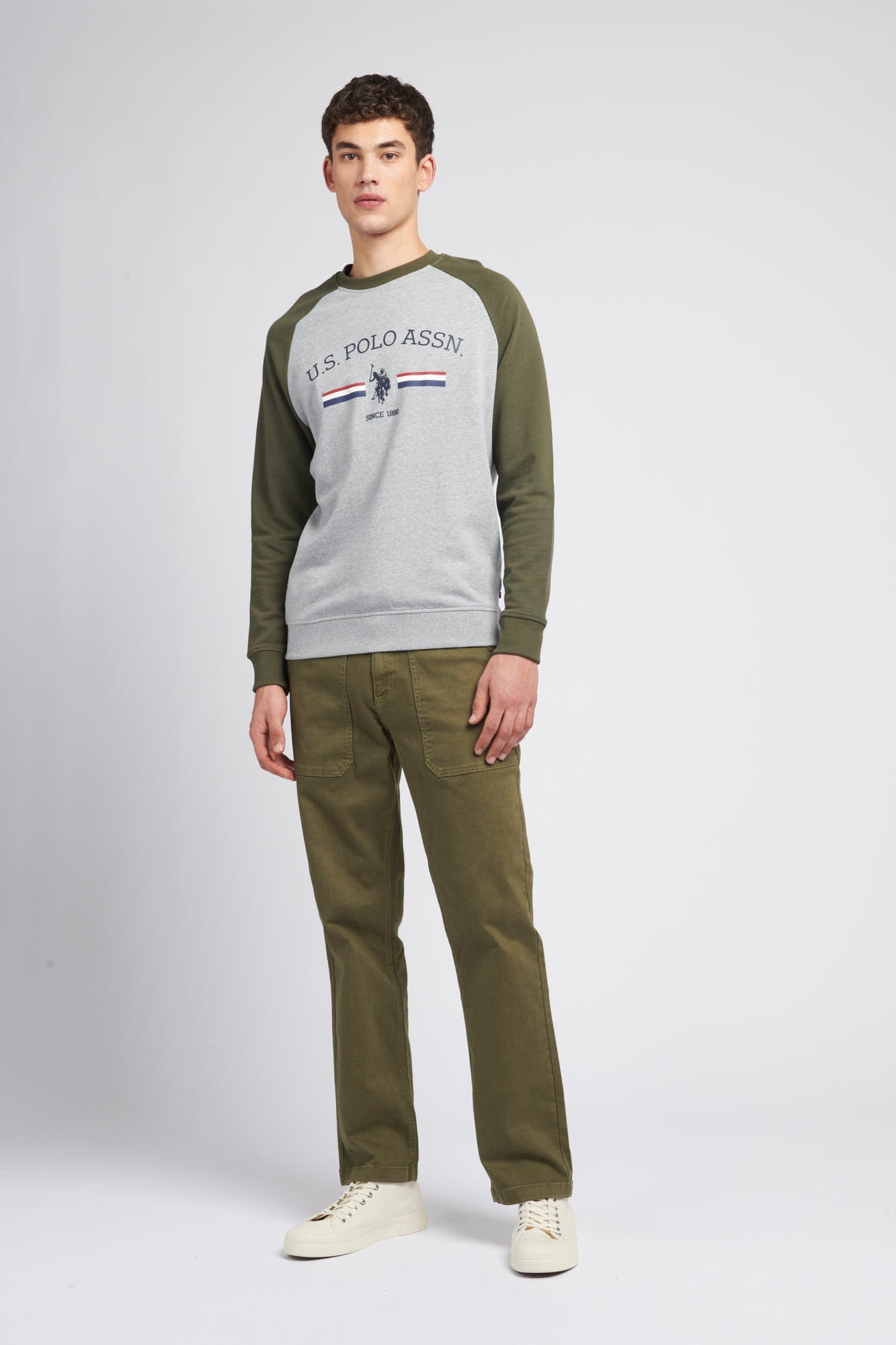 U.S. Polo Assn. Mens Utility Trousers in Burnt Olive