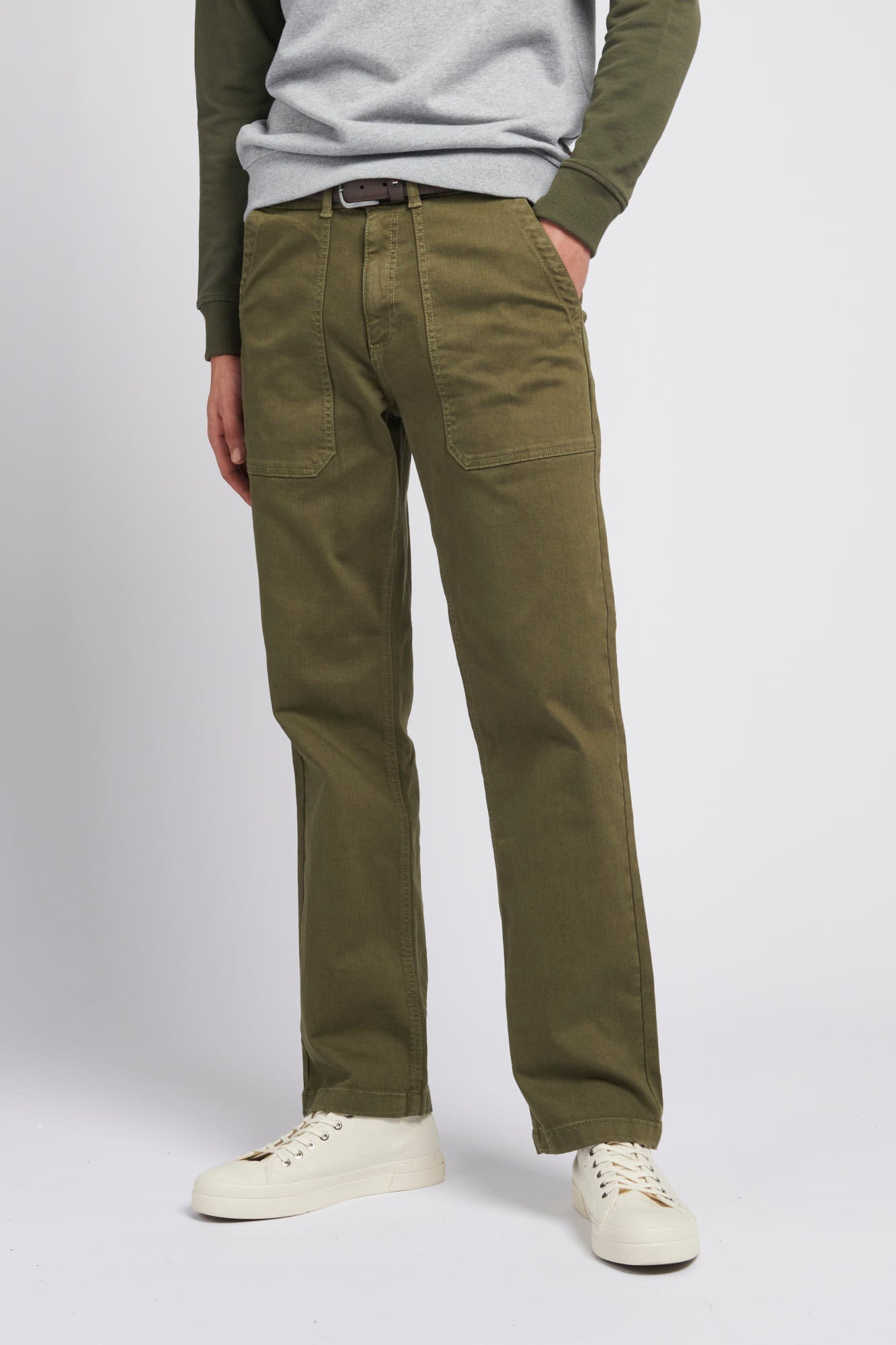 Mens Utility Trousers in Burnt Olive