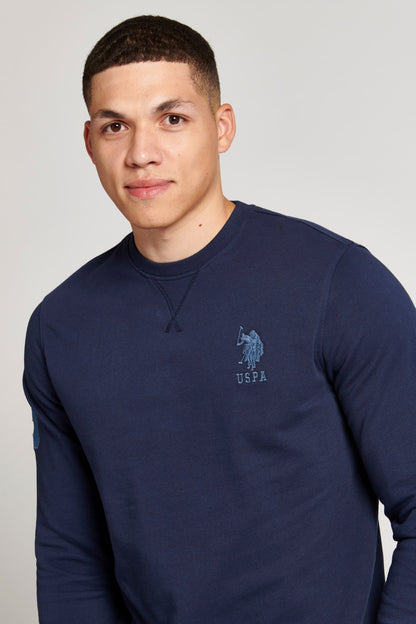 Mens Player 3 Crew Neck Sweatshirt in Navy Blue