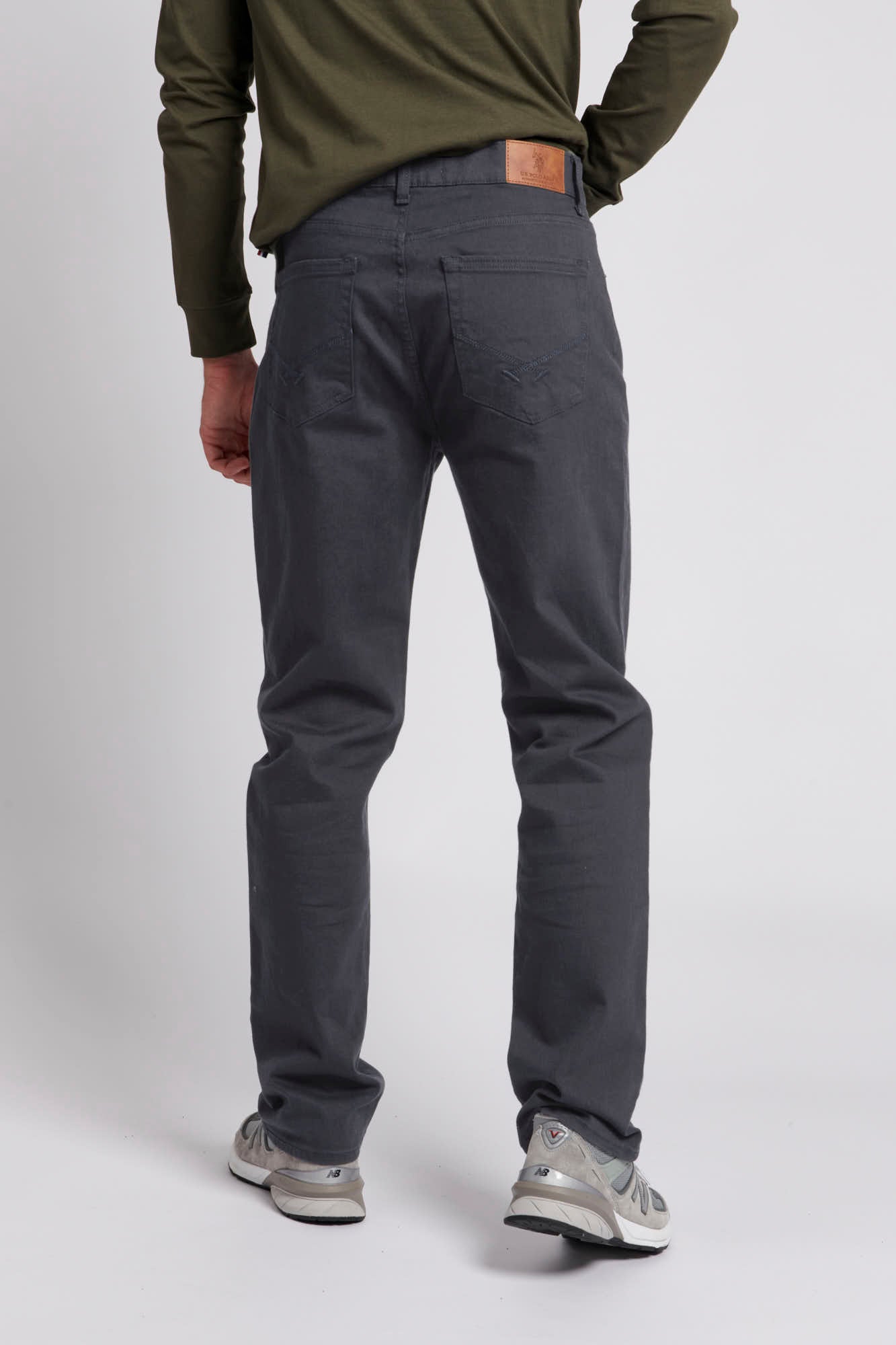 Mens 5 Pocket Slub Twill Trousers in Ebony