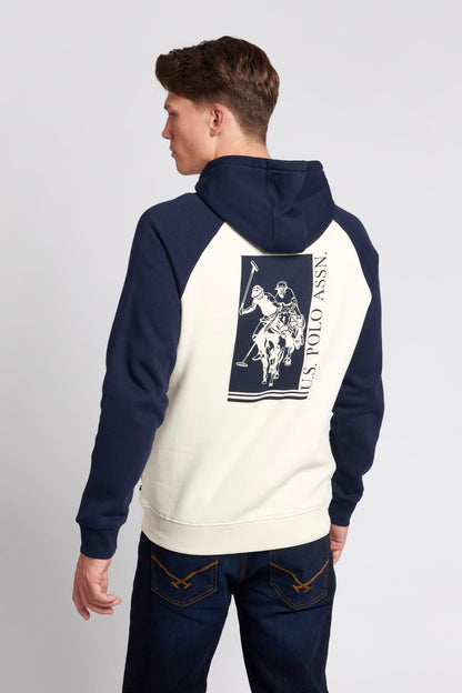 Mens Rider Block Hoodie in Marshmallow