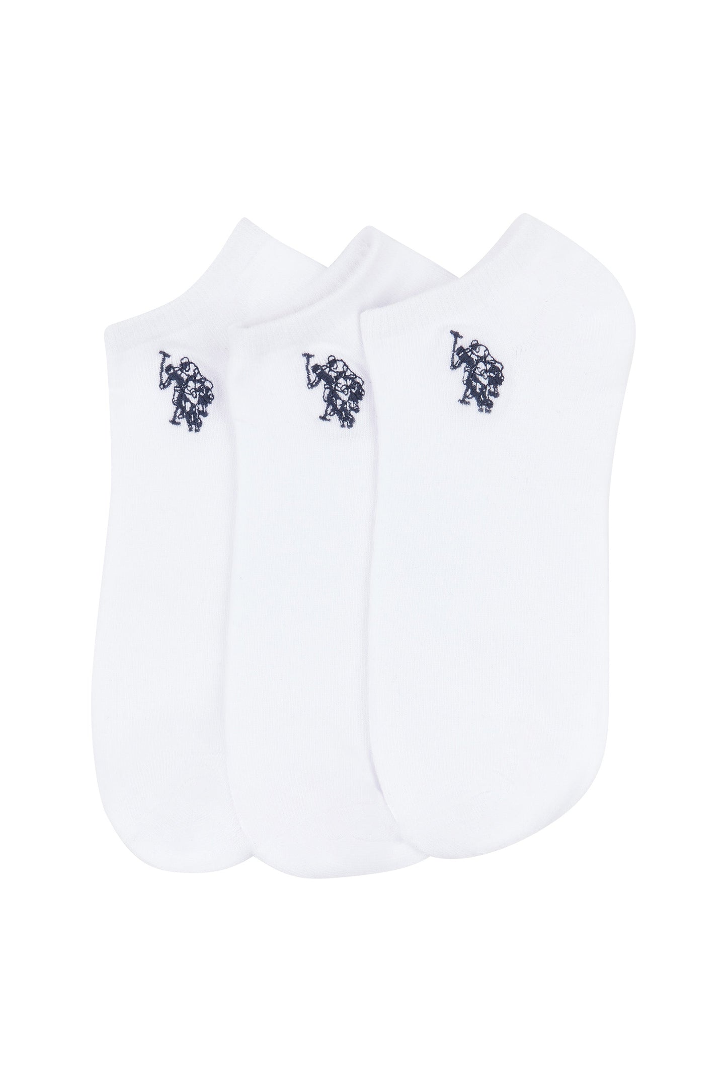 U.S. Polo Assn. 3 Pack Short Sport Socks in Bright White