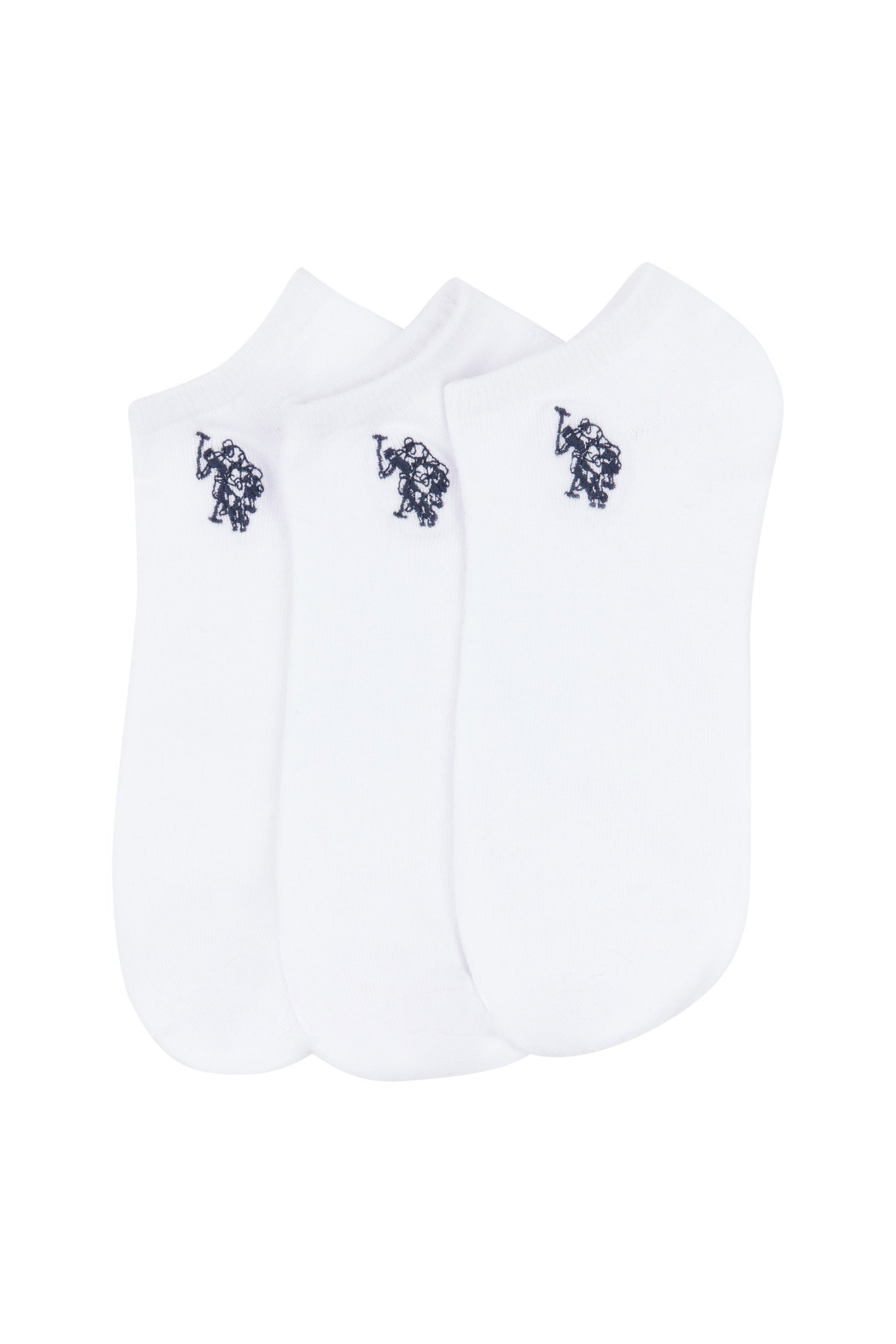 U.S. Polo Assn. 3 Pack Short Sport Socks in Bright White