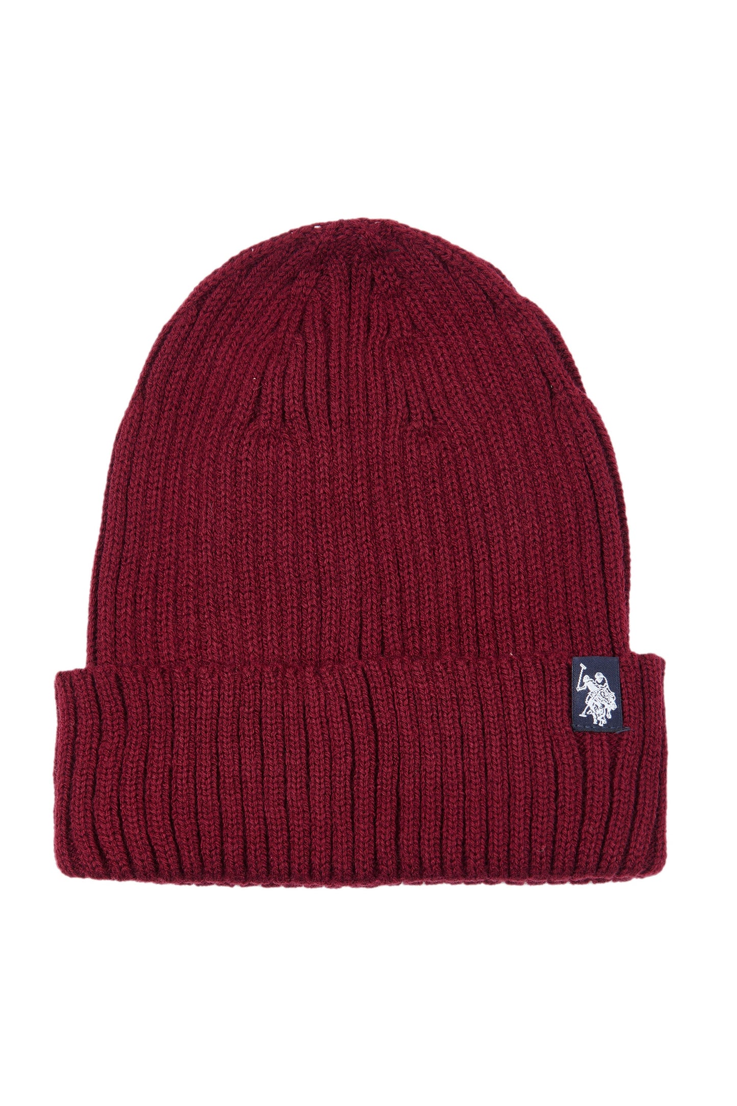 U.S. Polo Assn. Chunky Rib Beanie in Windsor Wine