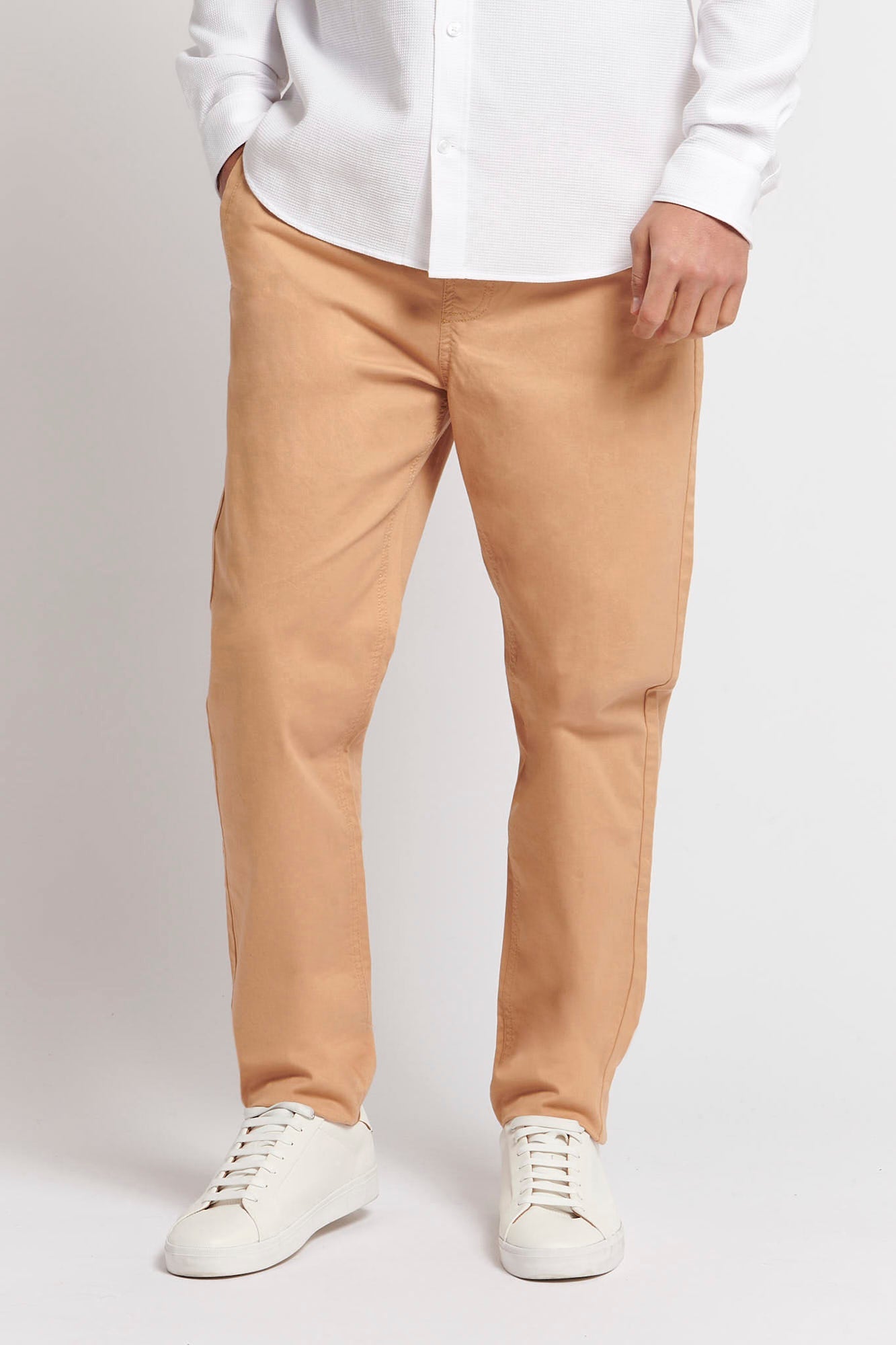 U.S. Polo Assn. Mens Drawstring Waist Casual Trousers in Tan